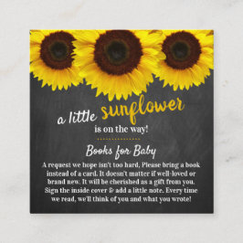 Babydusche mit Sonnenblumen - Buchungskarte Begleitkarte