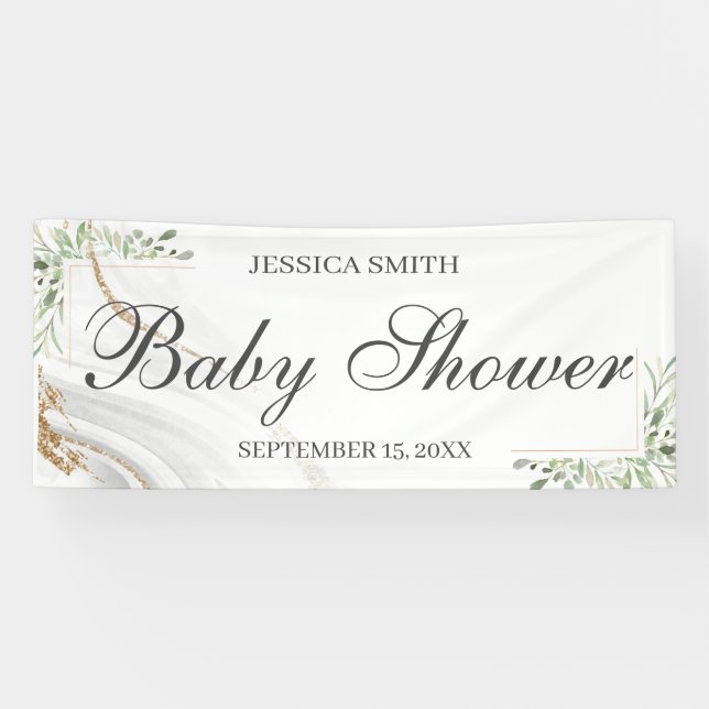 Babydusche mit Wasserfarbe Banner (Horizontal)