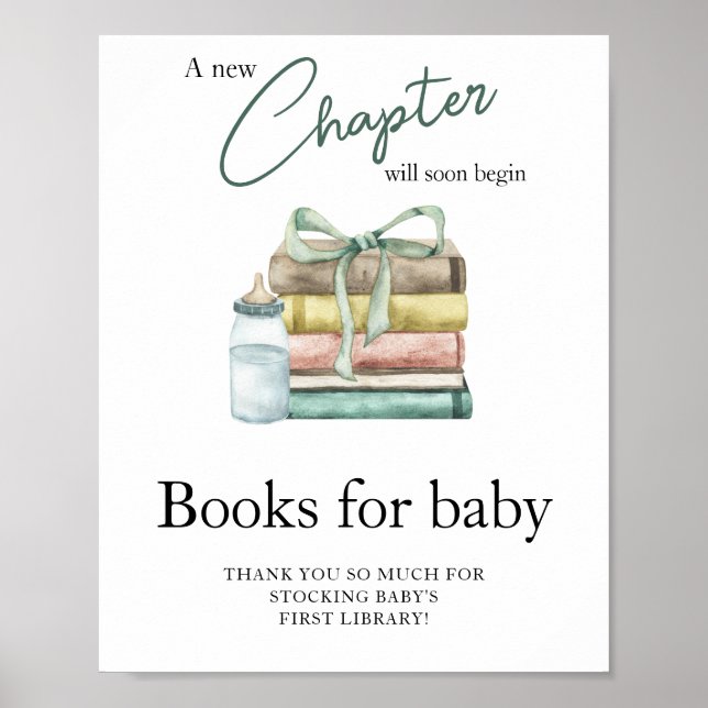 Babydusche mit Wasserfarbe - Bücher für Kinder Poster (Vorne)