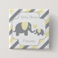 Babydusche mit weißen, gelben und grauen Streifen