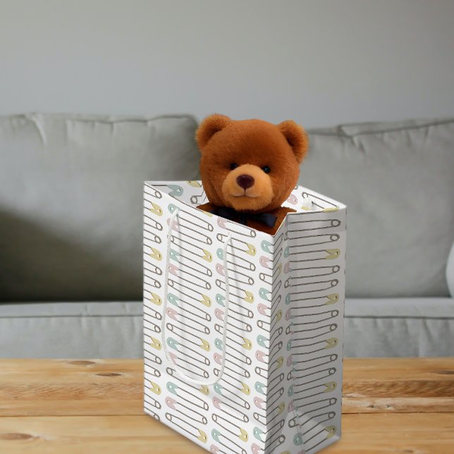 Babydusche Modernes Button Muster Geschenktüte (A cute gift bag for all your Baby shower needs)