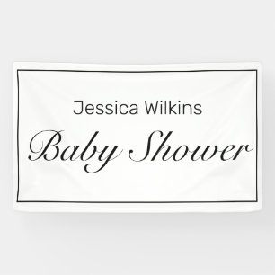 Babydusche Modernes Minimalistisches Schwarz Banner