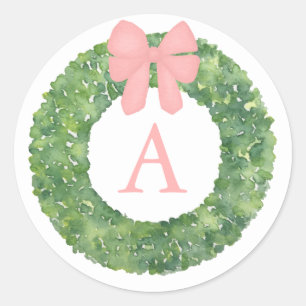 Babydusche Monogram Umschlag Aufklebers Baby Pink Runder Aufkleber