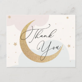 Babydusche Moon and Stars Danke Postkarte