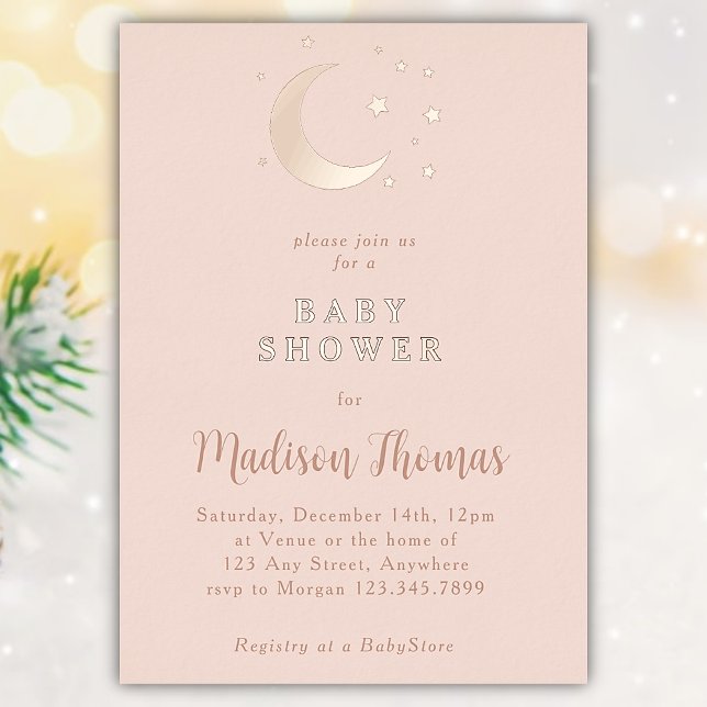 Babydusche "Moon and Stars" Folieneinladung (Von Creator hochgeladen)