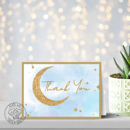 Babydusche Moon & Stars Danke Karte