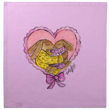 Babydusche Mutter und Tochter Abendessen Napkins
