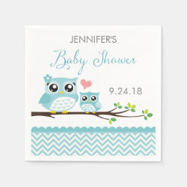 Babydusche Napkins | Blue Zickzack Boy Serviette