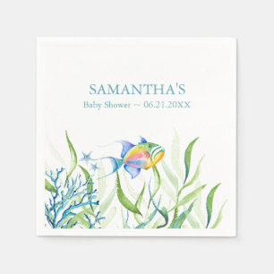 Babydusche Napkins Tropische Fische Serviette