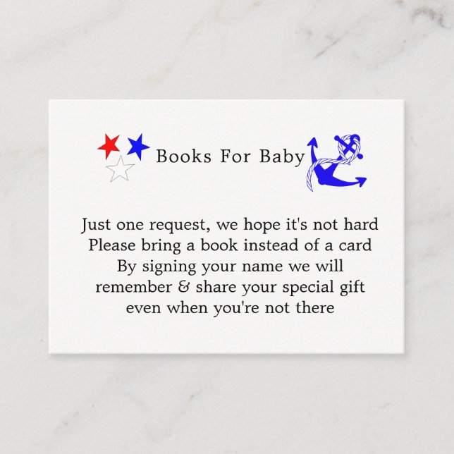 Babydusche Nautical Boys Niedlich Sailor Blue Begleitkarte (Vorderseite)