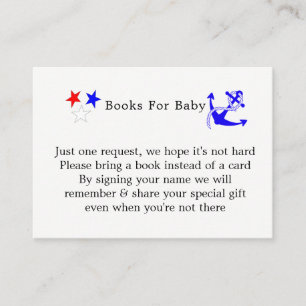 Babydusche Nautical Boys Niedlich Sailor Blue Begleitkarte
