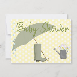 Babydusche Neutrale Geschlechtsschirme und Regenst Einladung