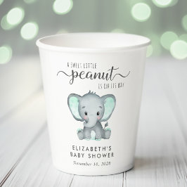 Babydusche Niedlich Elephant Mint Green Pappbecher
