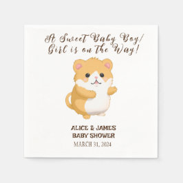 Babydusche Niedlich Hamster Napkins Serviette