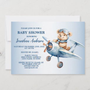 Babydusche Niedlich Happy Blue Bar Pilot Schöne Einladung