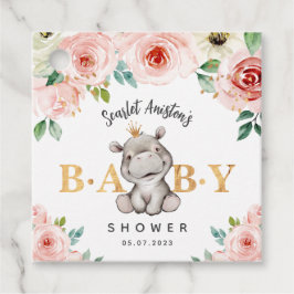 Babydusche Niedlich Hippopotamus Vielen Dank Geschenkanhänger
