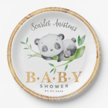 Babydusche Niedlich Schlafpanda Grüne