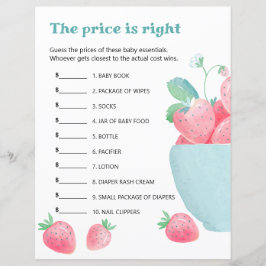 Babydusche niedliche Erdbeeren.