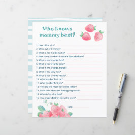 Babydusche niedliche Erdbeeren.