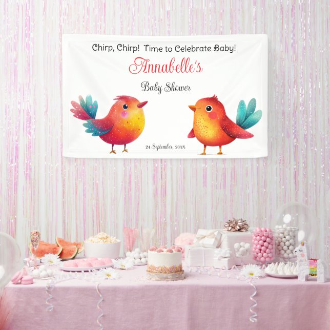 Babydusche Niedliche Wasserfarbe Banner (Party)