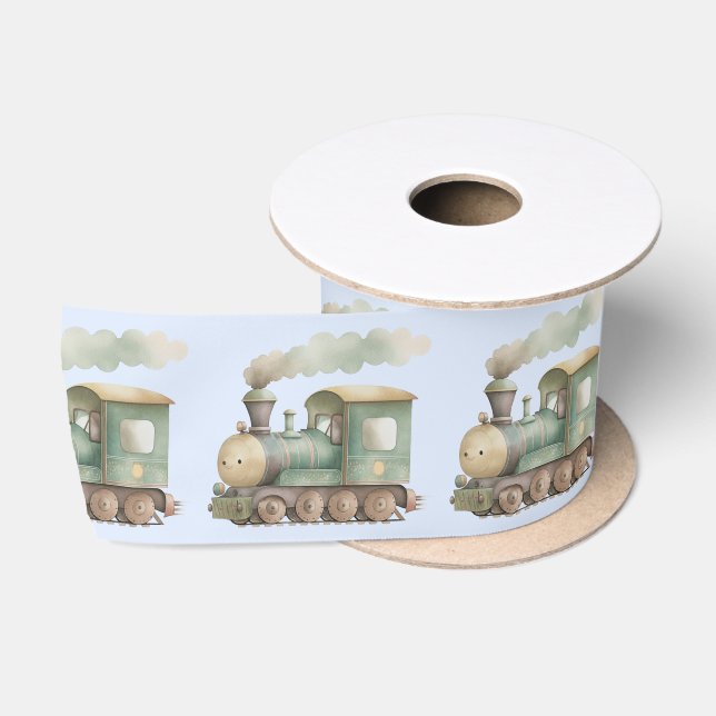 Babydusche niedlicher Zug, Babyspielzeug Satinband (Spule)