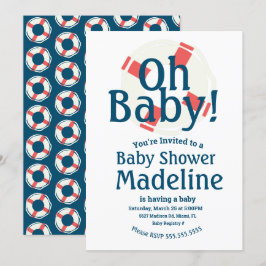 Babydusche Oh Baby Ozeaneinladung Einladung
