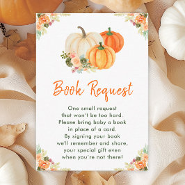 Babydusche Orange und Green Pumpkins Buchungsanfra Begleitkarte