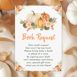 Babydusche Orange und Green Pumpkins Buchungsanfra Begleitkarte