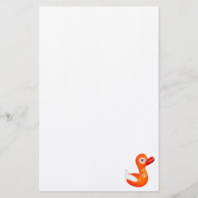 Babydusche Orangenente Briefpapier (Vorderseite)