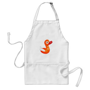 Babydusche Orangenente Schürze