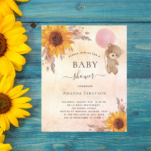 Babydusche Pampelgras Sonnenblume Teddy Budget Flyer