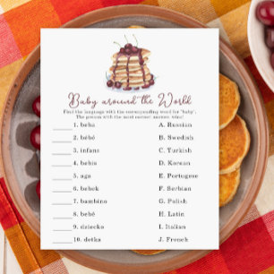 Babydusche Pancakes - Baby rund um das Weltspiel