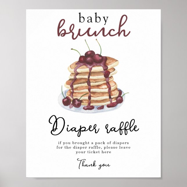 Babydusche Pancakes Windeln Windeln Poster (Vorne)