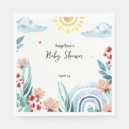 Babydusche Papier Napkin mit Design. Serviette