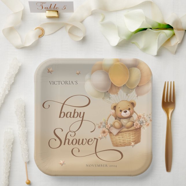 Babydusche Pappteller (Hochzeit)