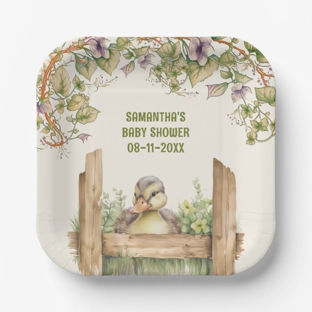 Babydusche Pappteller (Vorderseite)