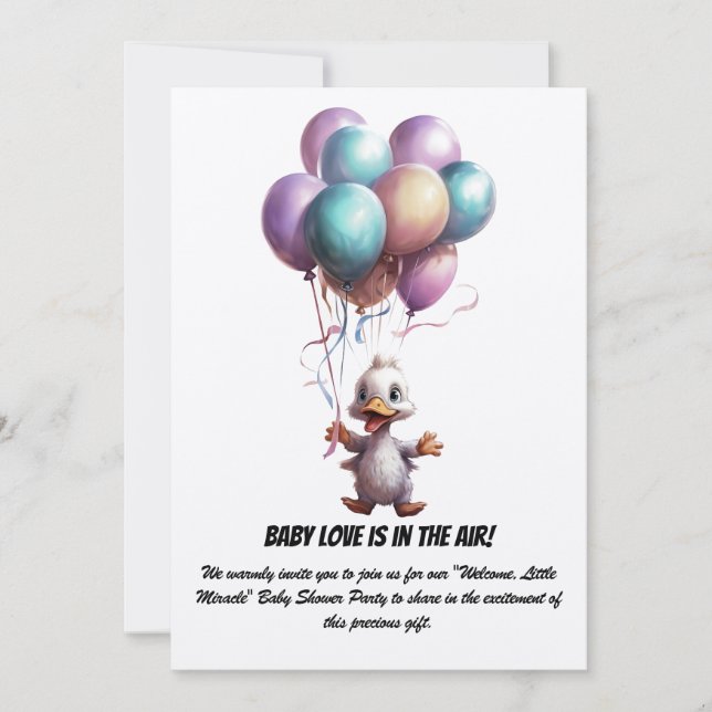 Babydusche Party Einladung (Vorderseite)