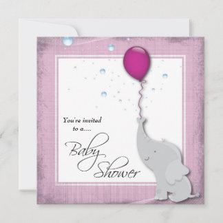 Babydusche Party Einladung Elephant Girl Invite