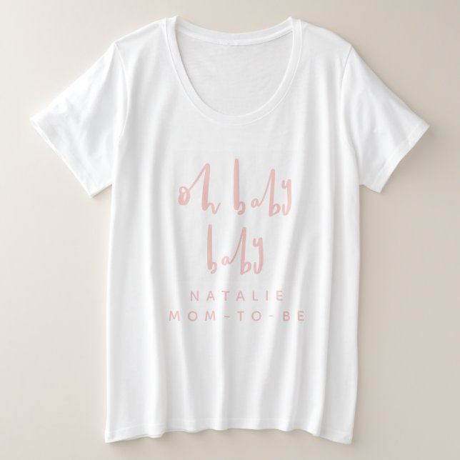 Babydusche Party Große Größe T-Shirt (Design vorne)