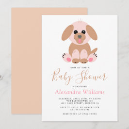 Babydusche Personalisiert neutrale Welpe Einladung