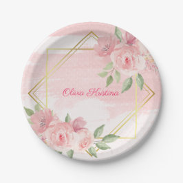 Babydusche Personalisierte Papierplatte Pappteller