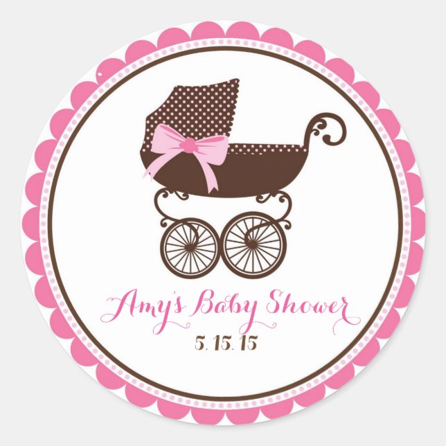 Babydusche Pflegeaufkleber bevorzugen Runder Aufkleber (Vorderseite)