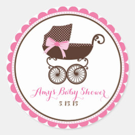 Babydusche Pflegeaufkleber bevorzugen Runder Aufkleber
