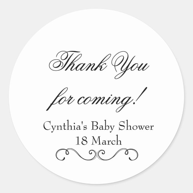 Babydusche Pflegeaufkleber | Custom Stickers (Vorderseite)