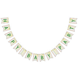 Babydusche "Picnic Floral" Frack-Banner Wimpelkette