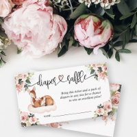 Babydusche Pink Floral Wasserfarben Hirsch