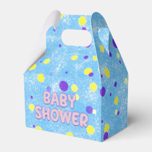Babydusche Polka Dot Blasen Buchstaben auf Schwamm Geschenkschachtel