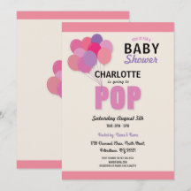 Babydusche POP Ballon Pink Girl Sprinkle Spaß
