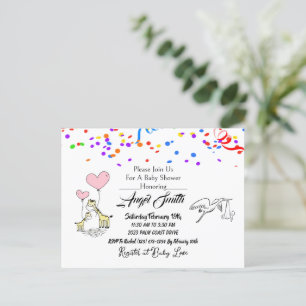 Babydusche Postkarte