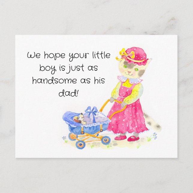 Babydusche Postkarte (Vorderseite)